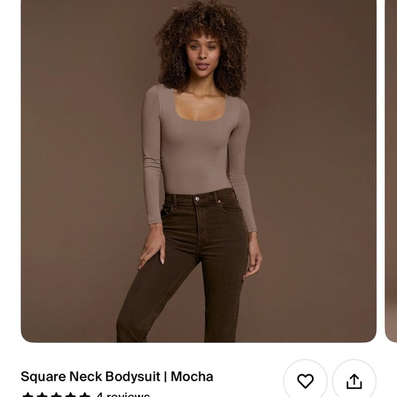 Nuuds square neck size large mocha new sold out online - Picture 2 of 2